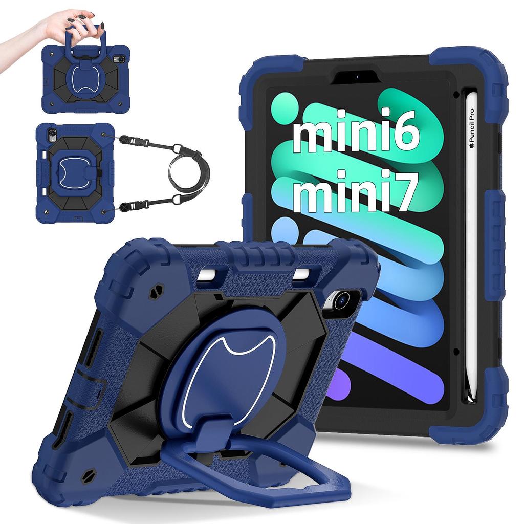 iPad Mini 6/7th Gen 8.3" Silicone Drop & Bend-Proof Stand Case for Kids