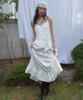 Lonkeu Lace Pintuck Sleeveless Dress (Ivory)