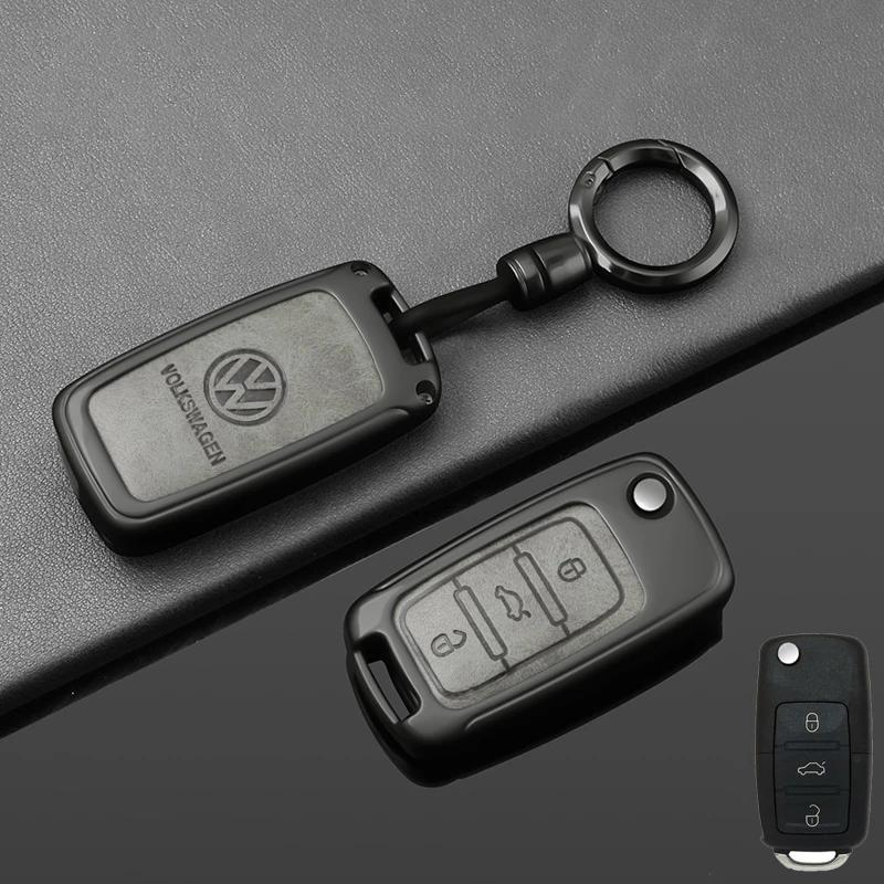 For VW Premium Leather Car Remote Key Case Cover For VW Volkswagen Polo Tiguan Passat B5 B6 B7 Golf 4 5 6 MK6 Jetta Lavida Acc