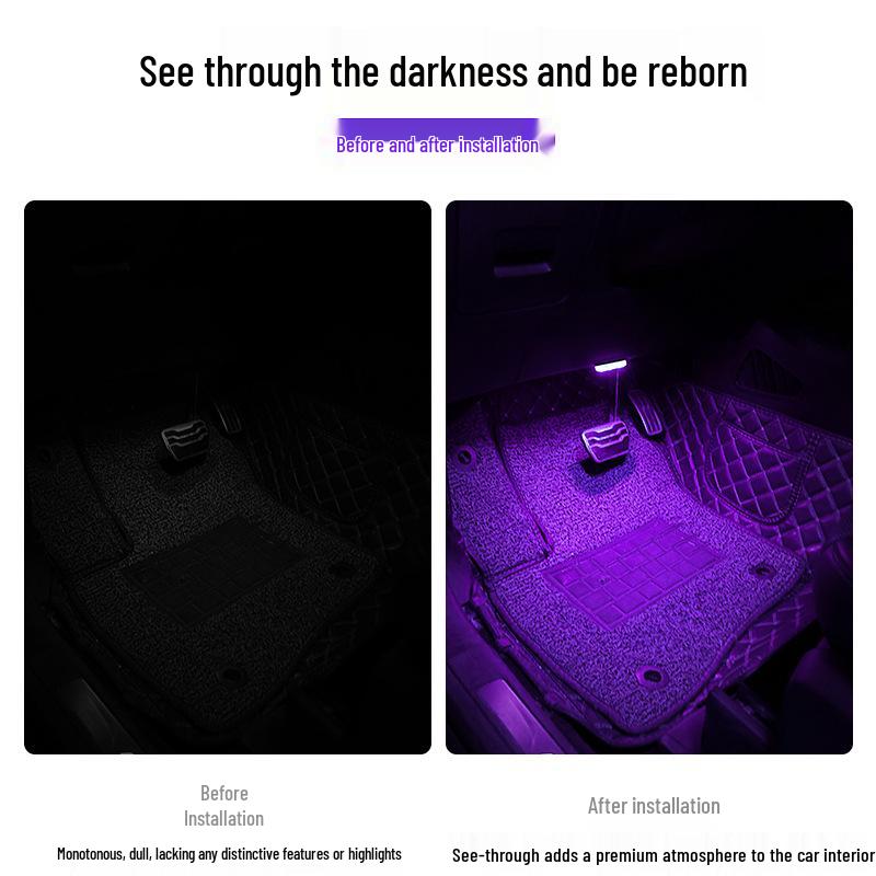 USB Rechargeable LED Touch Ambient Interior Car Light