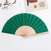 Elegant Foldable Fan With Single Color Silk Cover  Practical Craftsmanship Perfect For Important Gatherings