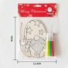Christmas DIY Cartoon Wooden Easel: Creative Colorful Doodle Board Hanging Decoration
