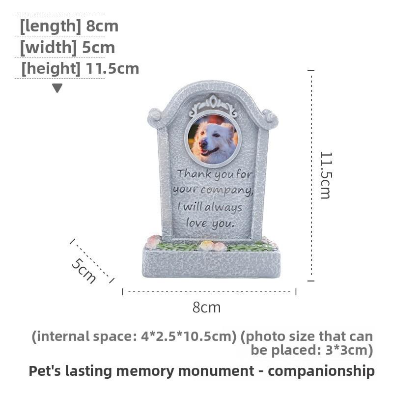 Resin Pet Memorial Stone For Dog Remembrance And Garden Decor