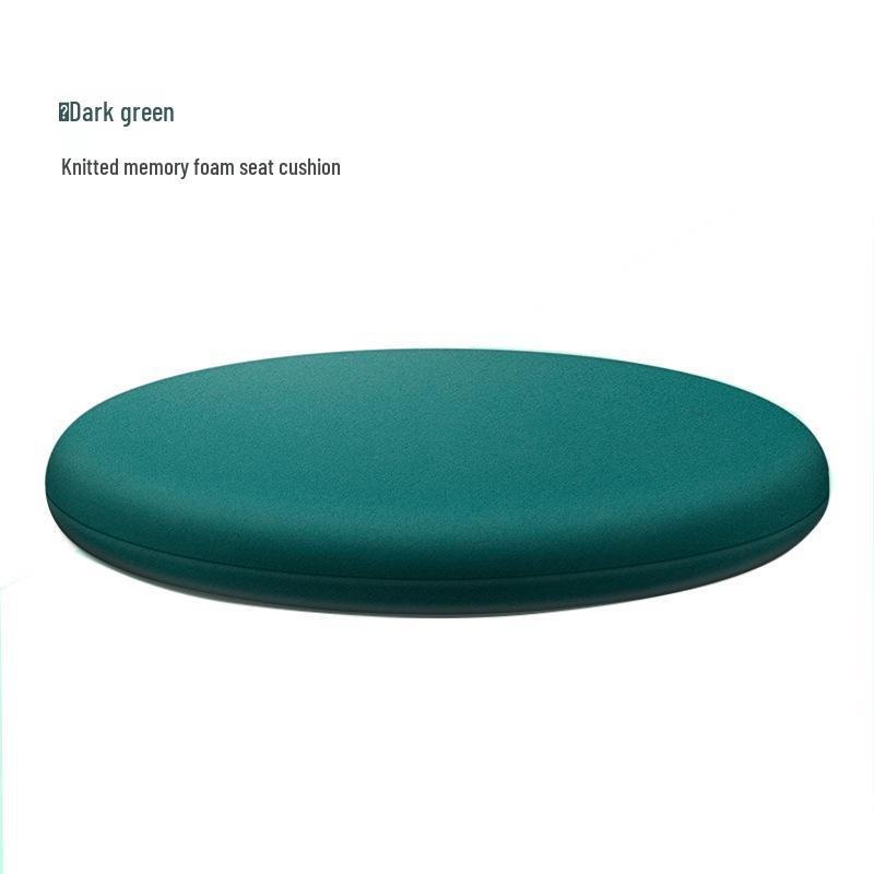 MUJI-Style Tatami Round Memory Foam Seat Cushion - Breathable, Solid Color, Tie-On for Office Chair