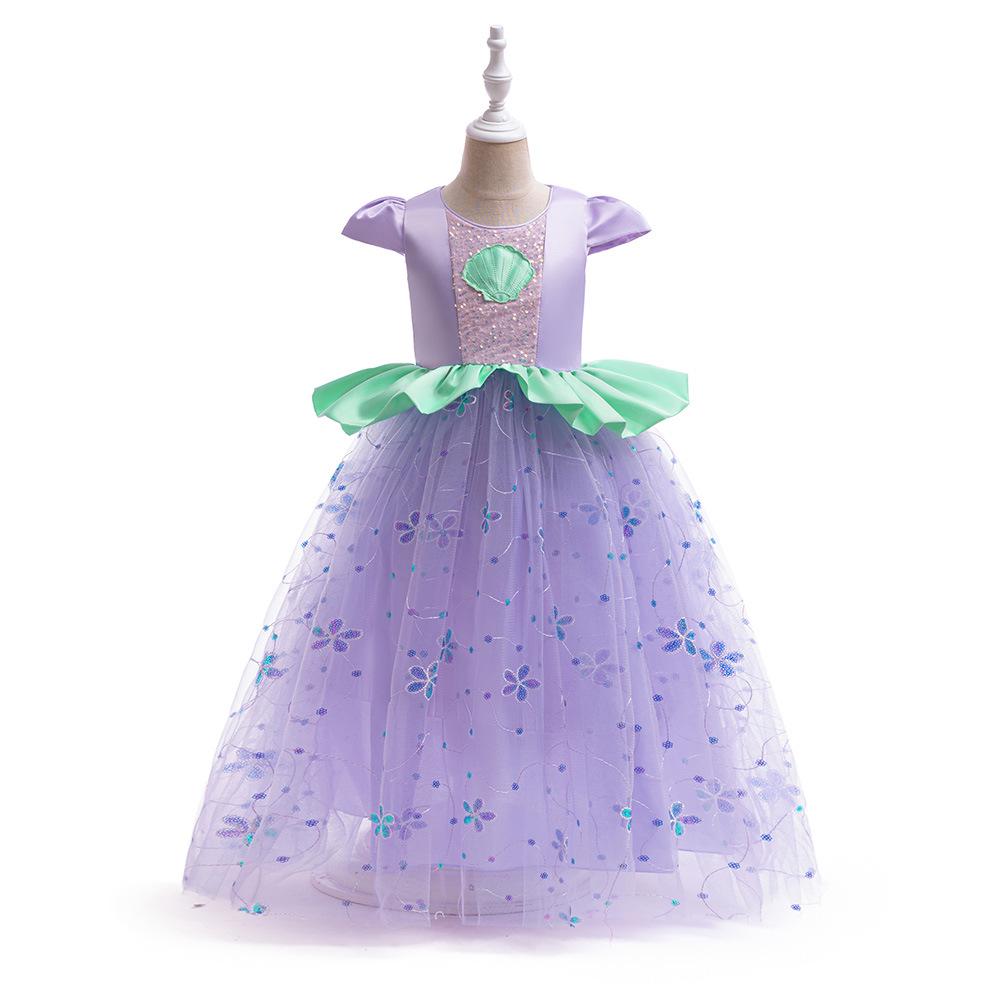 

Kids Mermaid Cosplay Gown - Long-Haired Princess Dress for Stage Performance 140cm/7Y