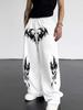 Y2K Gothic Lace-up Wide Leg Sweatpants: Unisex, Loose & Slimming