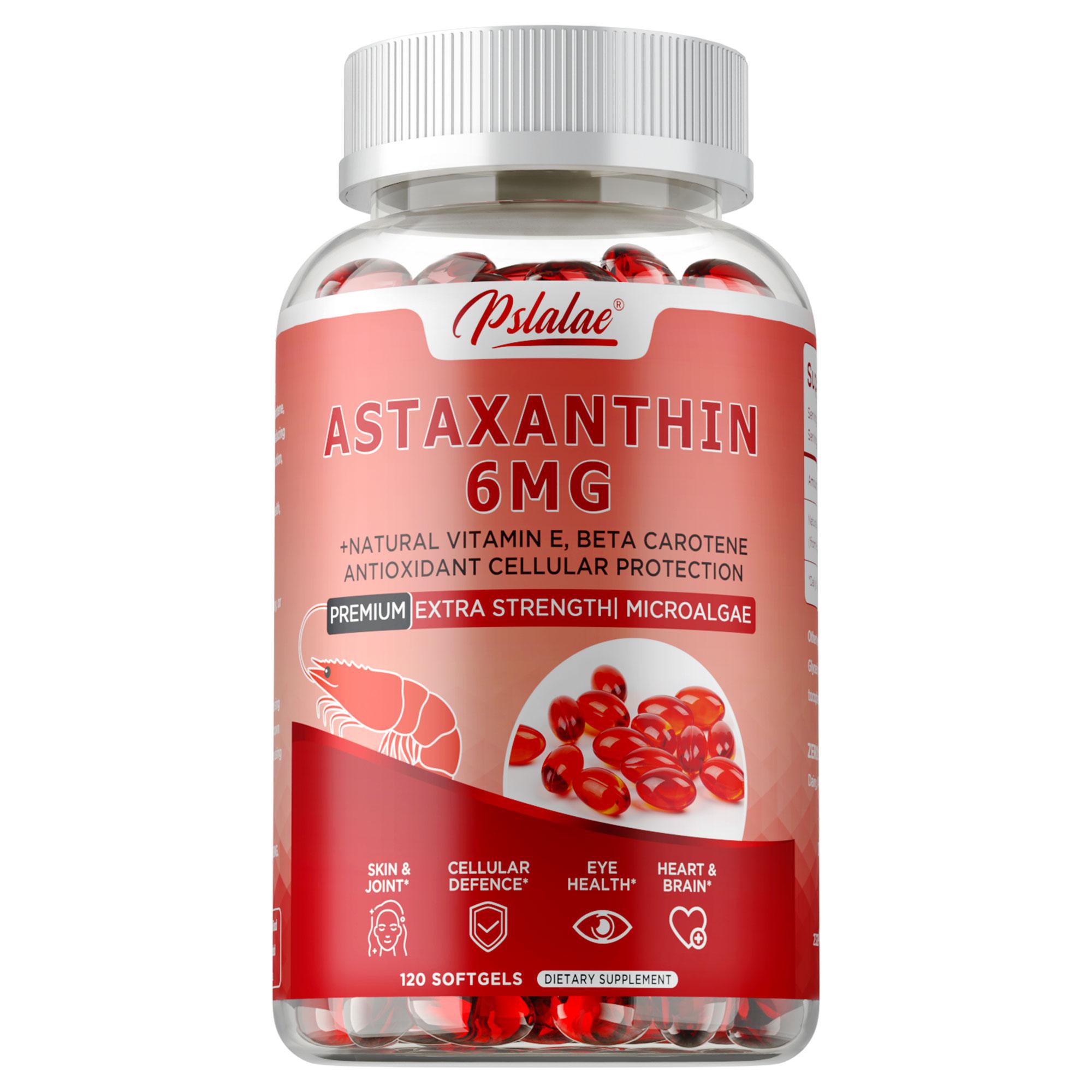 

Astaxanthin 6mg - Good for Skin, Eyes, Heart & Joint Health,Immune Boost,Non-GMO 120