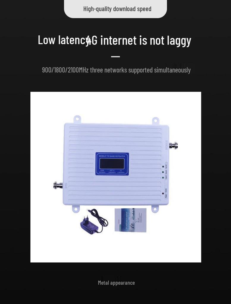 3G/4G Mobile Phone Signal Amplifier Booster for Bands 5, 4, 2 (850/1700/1900MHz) for Home Use