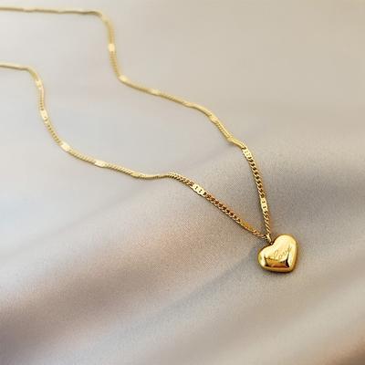 316L Stainless Steel Gold Color Love Heart Necklaces For Women Chokers Trend Fashion Festival Party Gift Jewelry