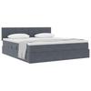 Storage Bed with Mattress Dark Gray 160 x 200 cm Velvet