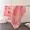 Animal Splicing High-end Printed Silk Scarf Imitation Square Shawl Versatile Neck Small Headscarf Women