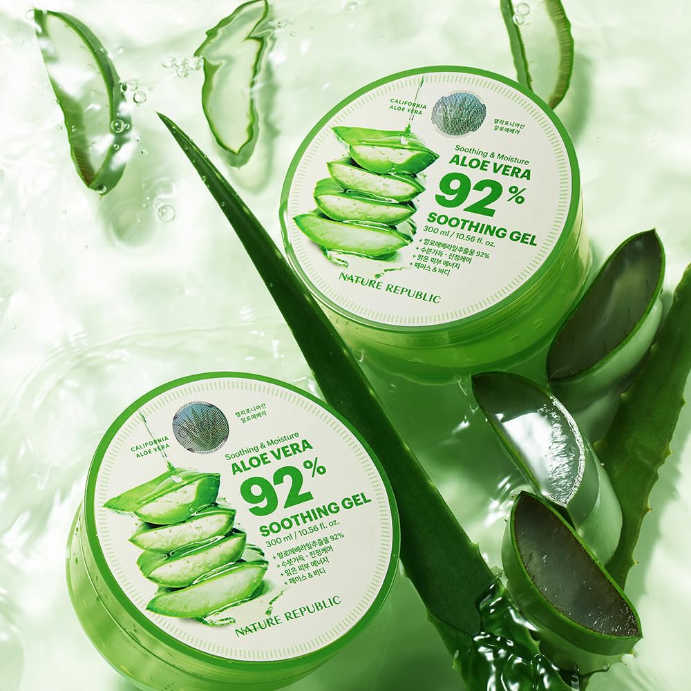 NATURE REPUBLIC Moisturizing Aloe Soothing Gel 92% (5 pieces)