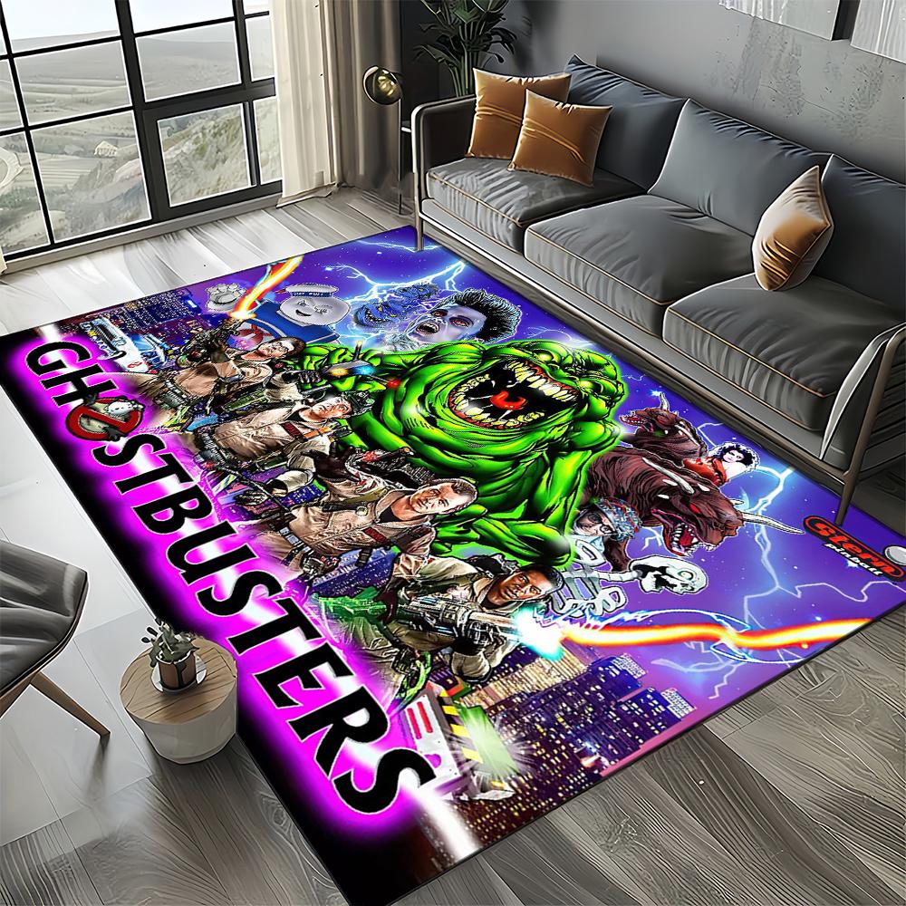 3D G-Ghostbusters 27 Style New Horror Movie Cartoon Carpet Rug for Living Room Bedroom Home Sofa Decoration,Non-slip Floor Mat
