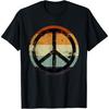 Retro Vintage Distressed Design Peace Sign T-Shirt