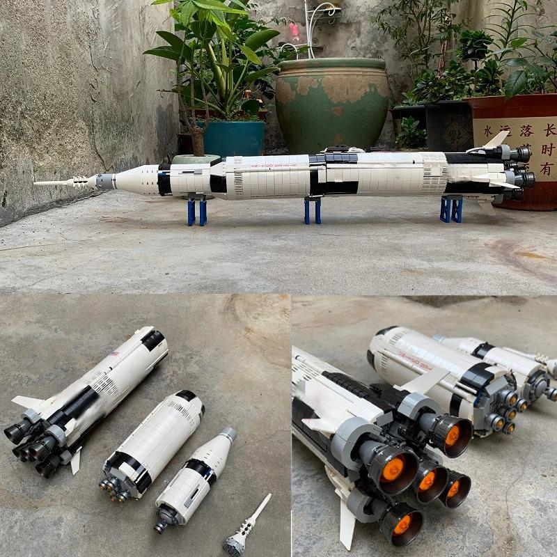 The Apollo Saturn Space Rocket Building Blocks Bricks Educational Kids Adults Toys Christmas Birthday Gifts