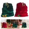 Santa Claus Bag Velvet Christmas Bag Reusable Xmas Decorations Storage Bag