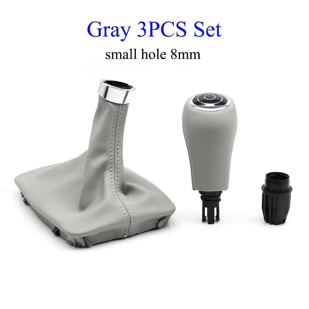 Black Gray Moka Gear Shift Knob Leather Boot Lever Replacement For BENZ C E GLK AMG W204 W212 W207 X204 C204 C63 C300 C250 C350