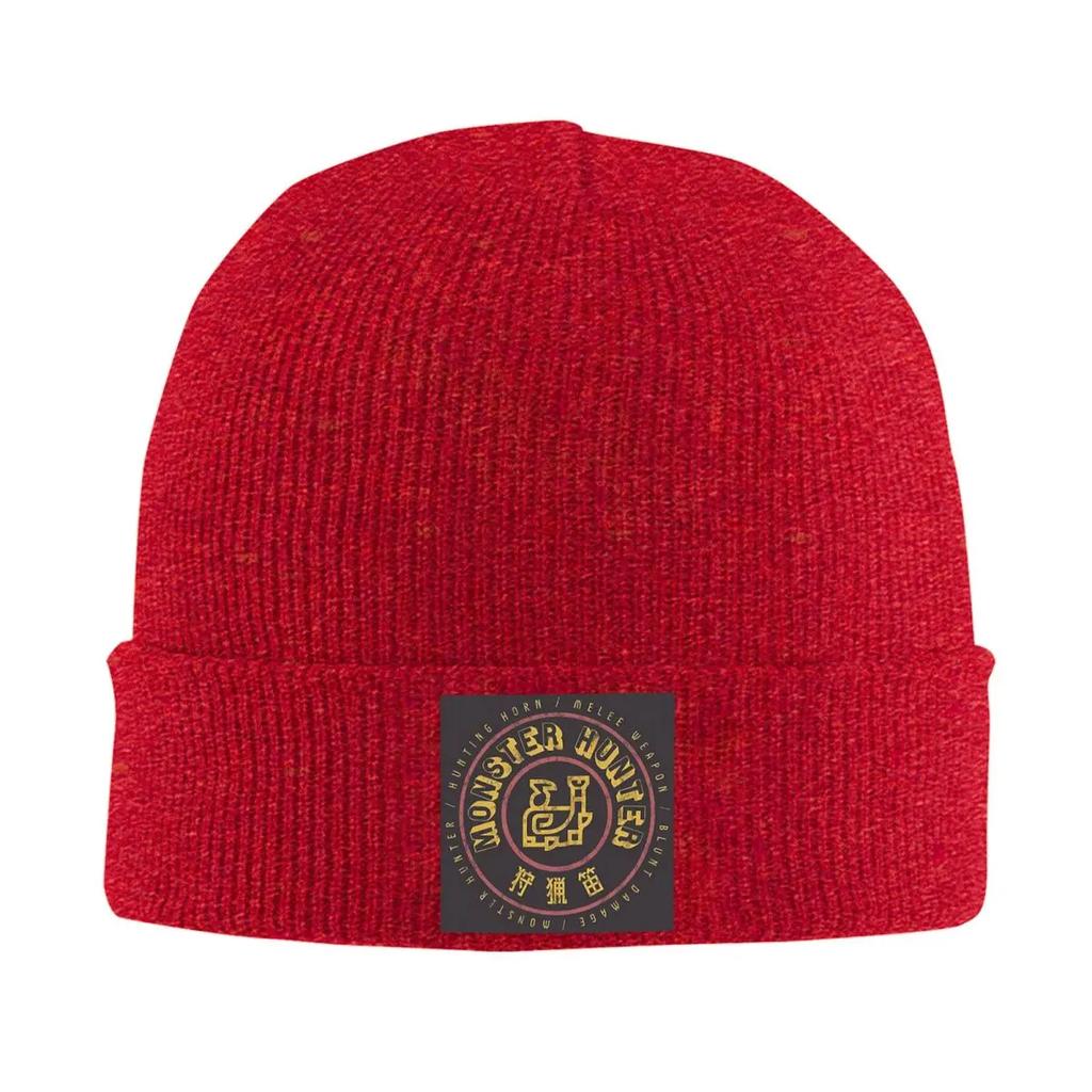 Monster Hunter Hunting Horn Warm Knitted Cap Fashion Bonnet Hat Autumn Winter Outdoor Beanies Hats for Men Women Adult