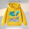 Octonauts 1-8 Yaş Kapüşonlu Sweatshirt Erkek Çocuklar İçin, Dijital Çizgi Film Baskılı Kız Çocuk Günlük Üst, Sonbahar/Kış Uzun Kollu