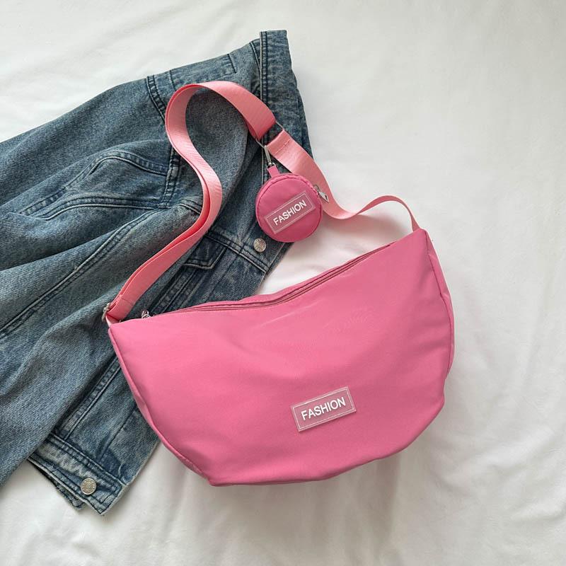 Fashionable And Minimalistic Dumpling Bag For Women Spacious Shoulder Bag Available In Black White Green Red Orange And Pink