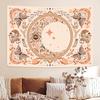 1 Bohemian Chic Vintage Tapestry with Flowers, Butterflies, Moon and Stars Pattern - Pink Mandala Wall Hanging for Bedroom