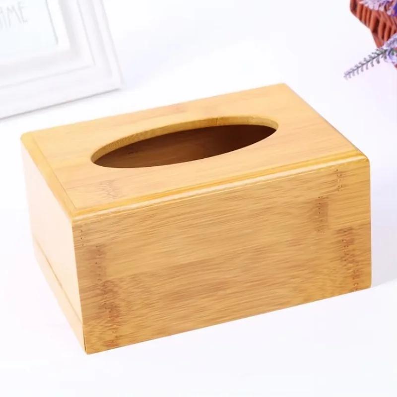 The Tissue Paper Box Is Made of Bamboo and Wood Suitable for Paper Towel Storage Restaurant and Hotel Issue Paper Boxes