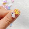 50Pcs Cute Resin Little Unicorn Pony Flat Back Ornament Jewelry Making Manicure Hairwear Accessorie