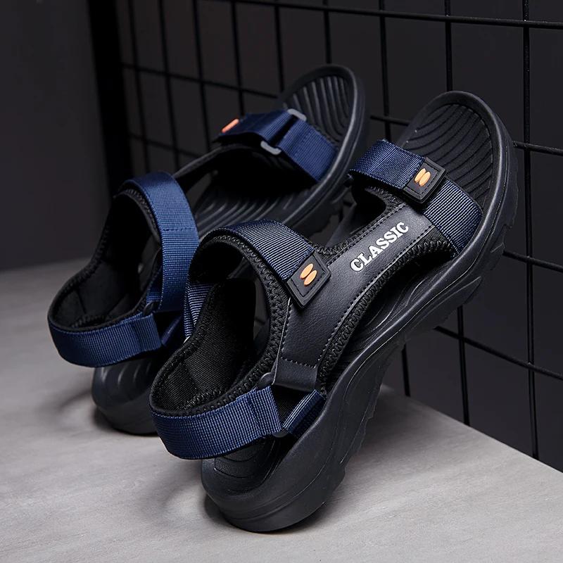 Fashion High Quality Sandals Men Beach Sandals Comfort Casual Shoes Lightweight Summer Large Size Men Slippers Comfortable Roman Sandals