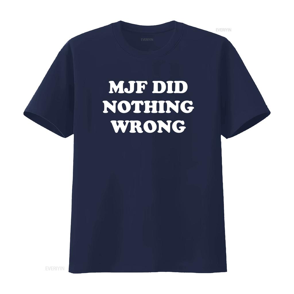 T-shirt MJF Non Ha Fatto Nulla di Male 2025 Disponibile nelle Taglie S 5XL vintage Lavata streetwear Moda Casual Vestiti leggermente firmati