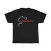 Nürburgring Circuit Logo Streckenkarte Icon Schwarzes T-Shirt Größe S bis 5XL