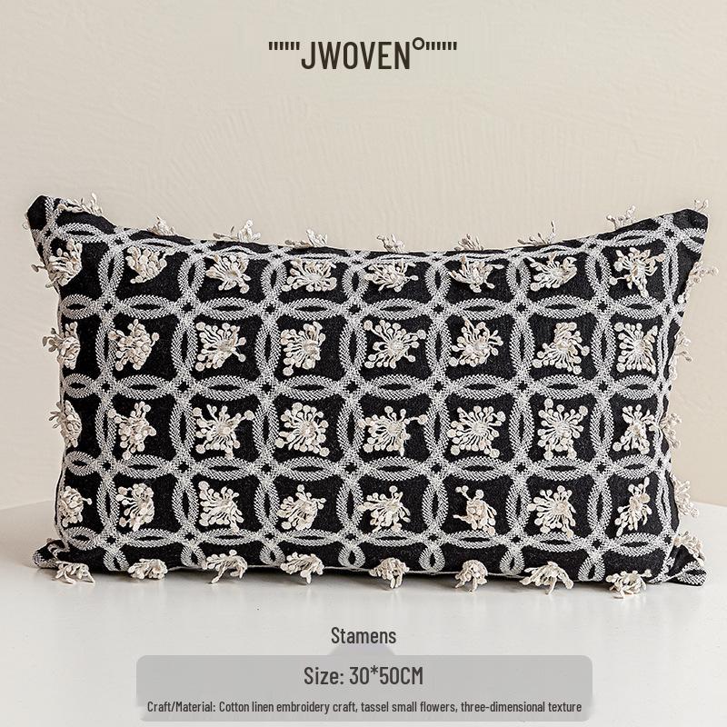 Современный французский черно-бежевый набор подушек - Подушки для дивана и кровати в стиле легкой роскоши Cover PP Cotton Core 2200₽