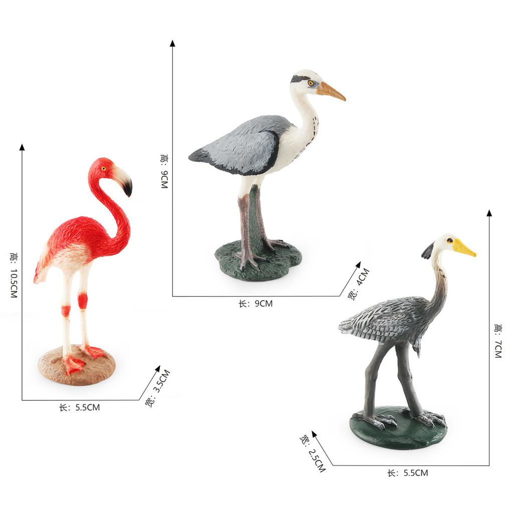 Realistische PVC-Tischfiguren von Flamingos, Reihern und Kranichen – dekorative, verspielte Figuren