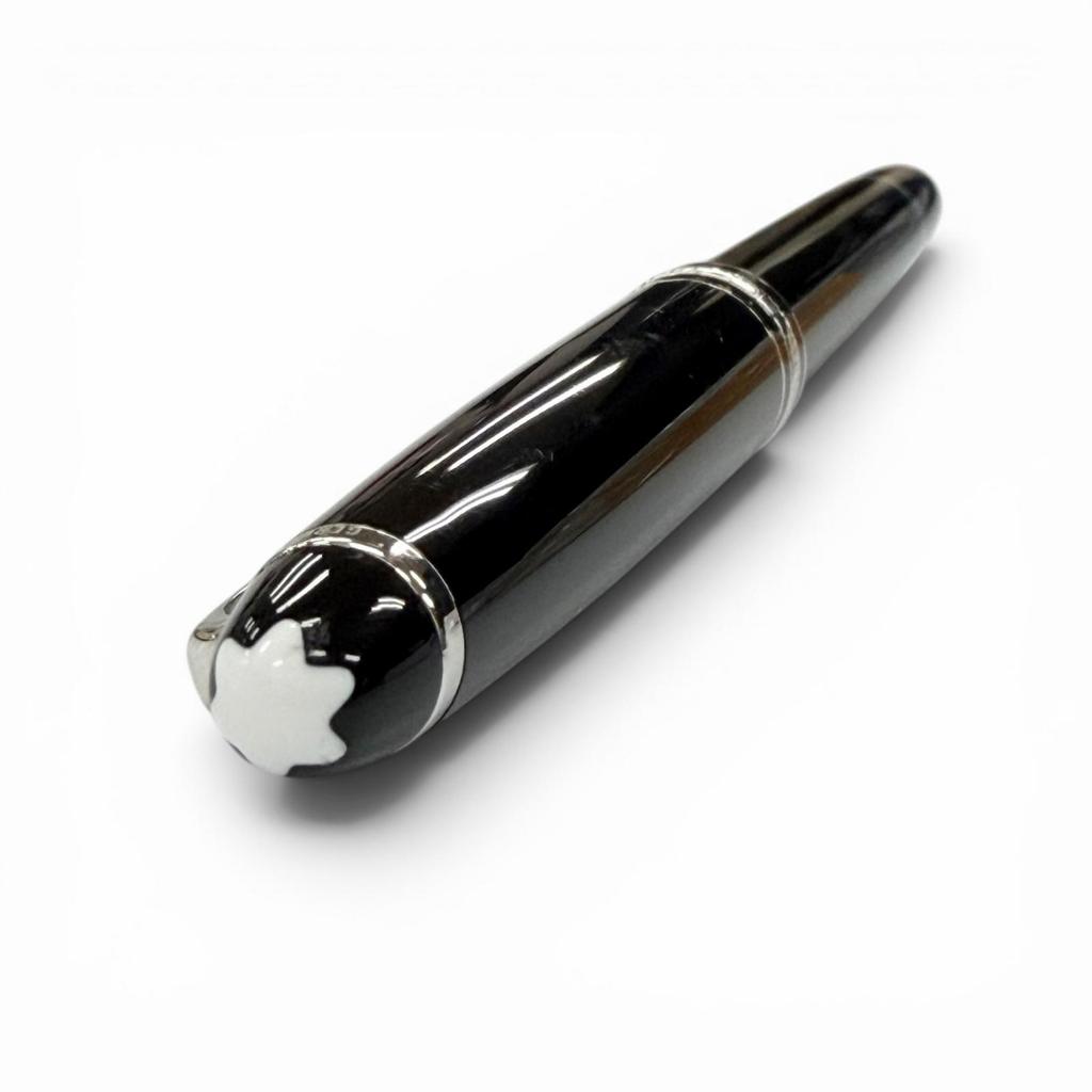 Great MONTBLANC Ballpoint pen Meisterstück Classic Platinum Line black mens Used