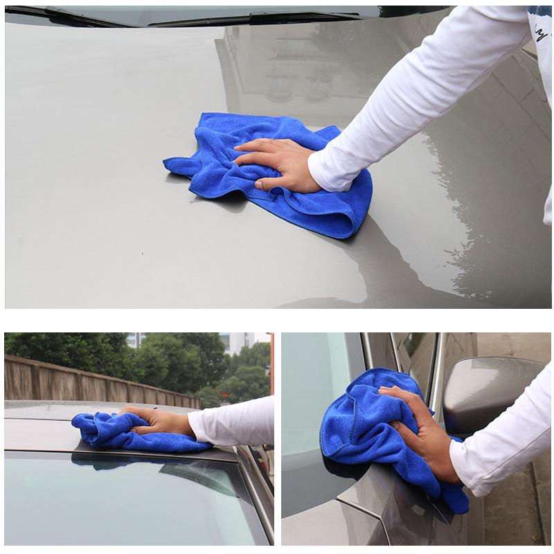 Thickened Microfiber Car Wash Towel, Water-Absorbent, 30x70 Cm, Small Square Gift Towel