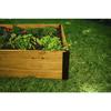 4 Foot x 4 Foot x 11 inch Cedar Wood Modular Garden Bed with Black Aluminum Posts FSC Woodgrain Golden Brown Pre-Stained