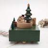Creative Wooden Christmas Deer  Snowman Train  Music Box Handmade  Carousel Toy  Decoration Gift For Kids