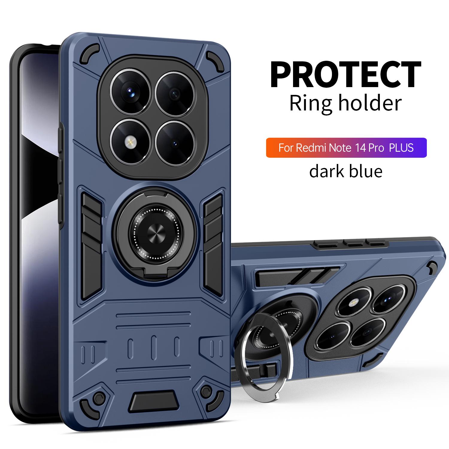 

Чохол для Redmi Note 14 Pro /+ 14C Note 14 Броньований Ударостійкий З кільцем-підставкою Тримач Захисний Чохол Fundas Для Redmi 15 A5 15C 171MM Global Redmi Note 14 5G (Global) синій
