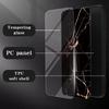 For Motorola Edge 50 Fusion 5G Case Marble Pattern Tempered Glass+PC+TPU Protective Phone Cover