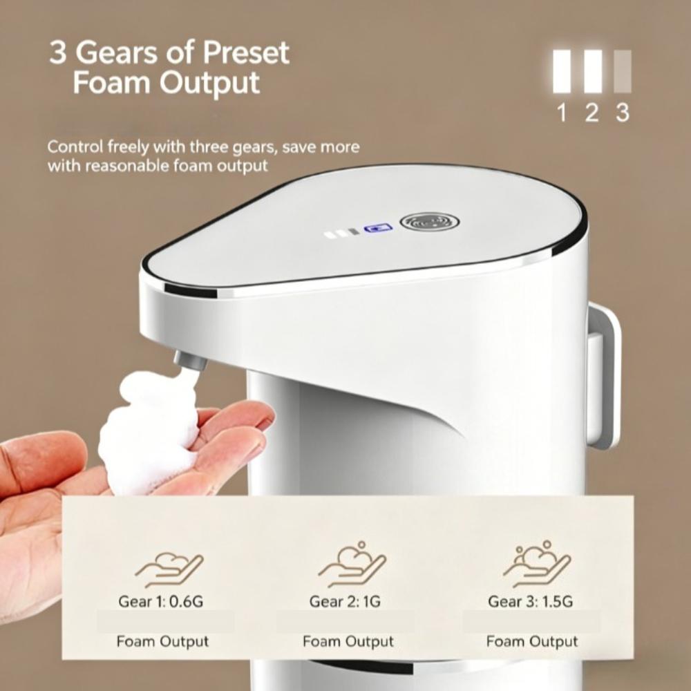 Intelligent Sensor Multi-Speed Contact-Free Wall-Mounted Vertical Hand Sanitizer Bubble Machine Rechargeable Soap Dispenser
