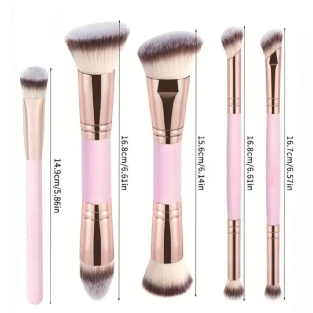 Double Head Foundation Blush Brush Single Three-Color Soft Hair Beauty Tool Grooming Brush Loose Powder Brush Makeup Brush