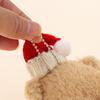Christmas Floral Teddy Bear Scarf Pendant - Cute DIY Apparel Gift