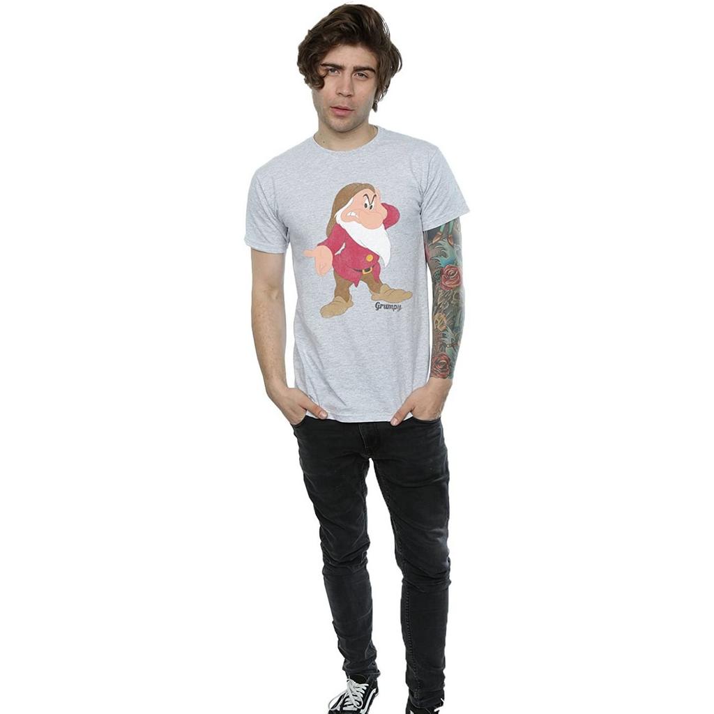 Snow White And The Seven Dwarfs Mens Classic Grumpy Heather T-Shirt