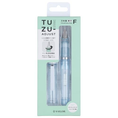 Sailor TUZU ADJUST Fountain Pen 12-0561 Self-Packaged Glassy (Crystal Sky, Fine Nib F)