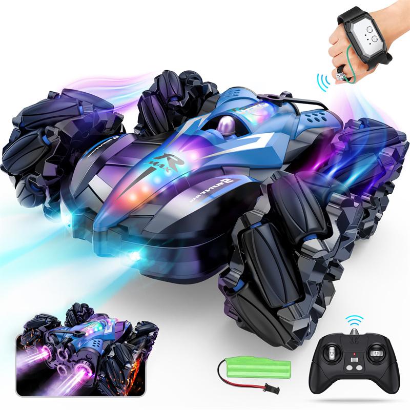 Gesture-Control F1 Spray-Drift Racer, 2.4Ghz Remote Control Stunt Car, Music-Synced Led Stunt Car Toy For Kids