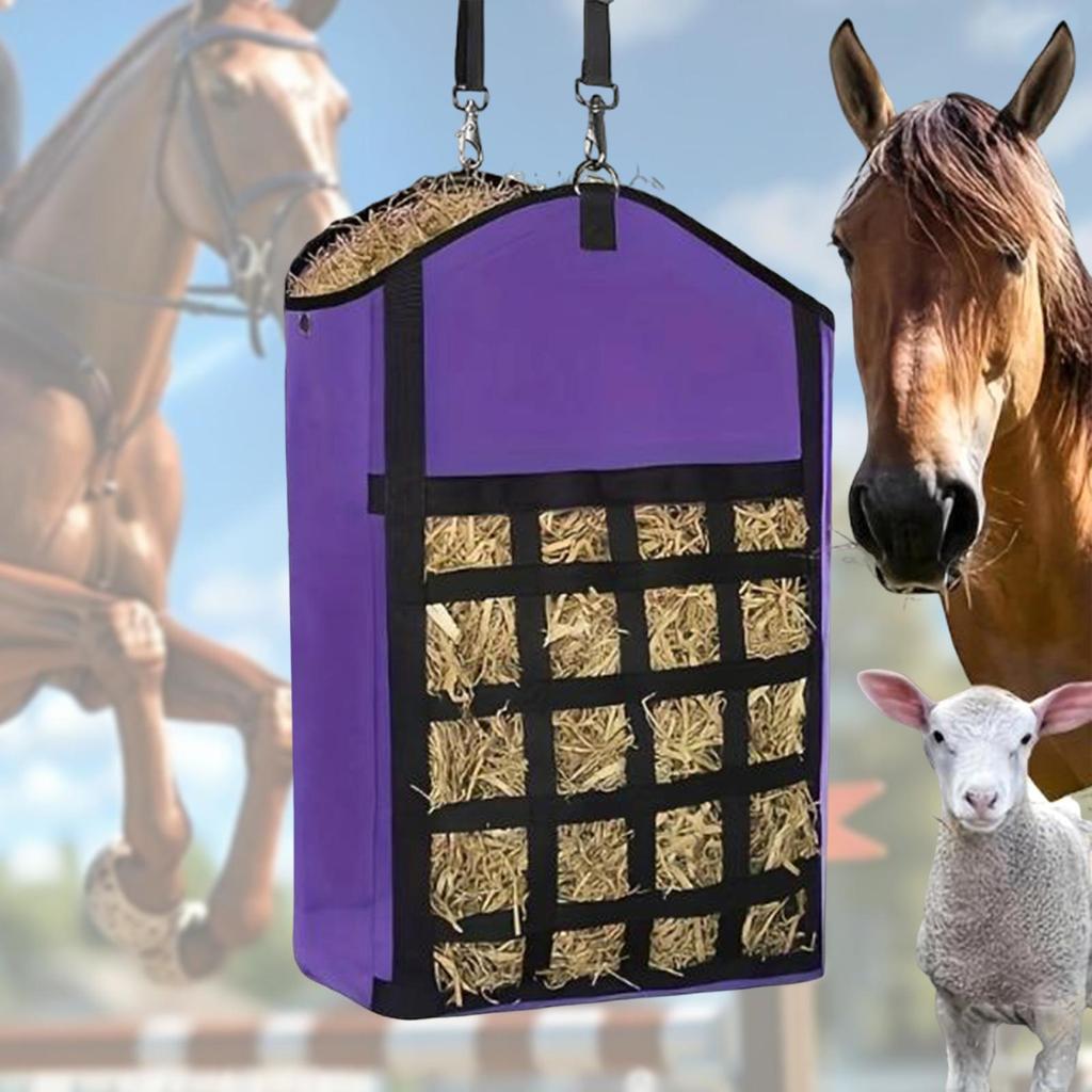Hay Bag with Hook for Horses And Livestock Feeding