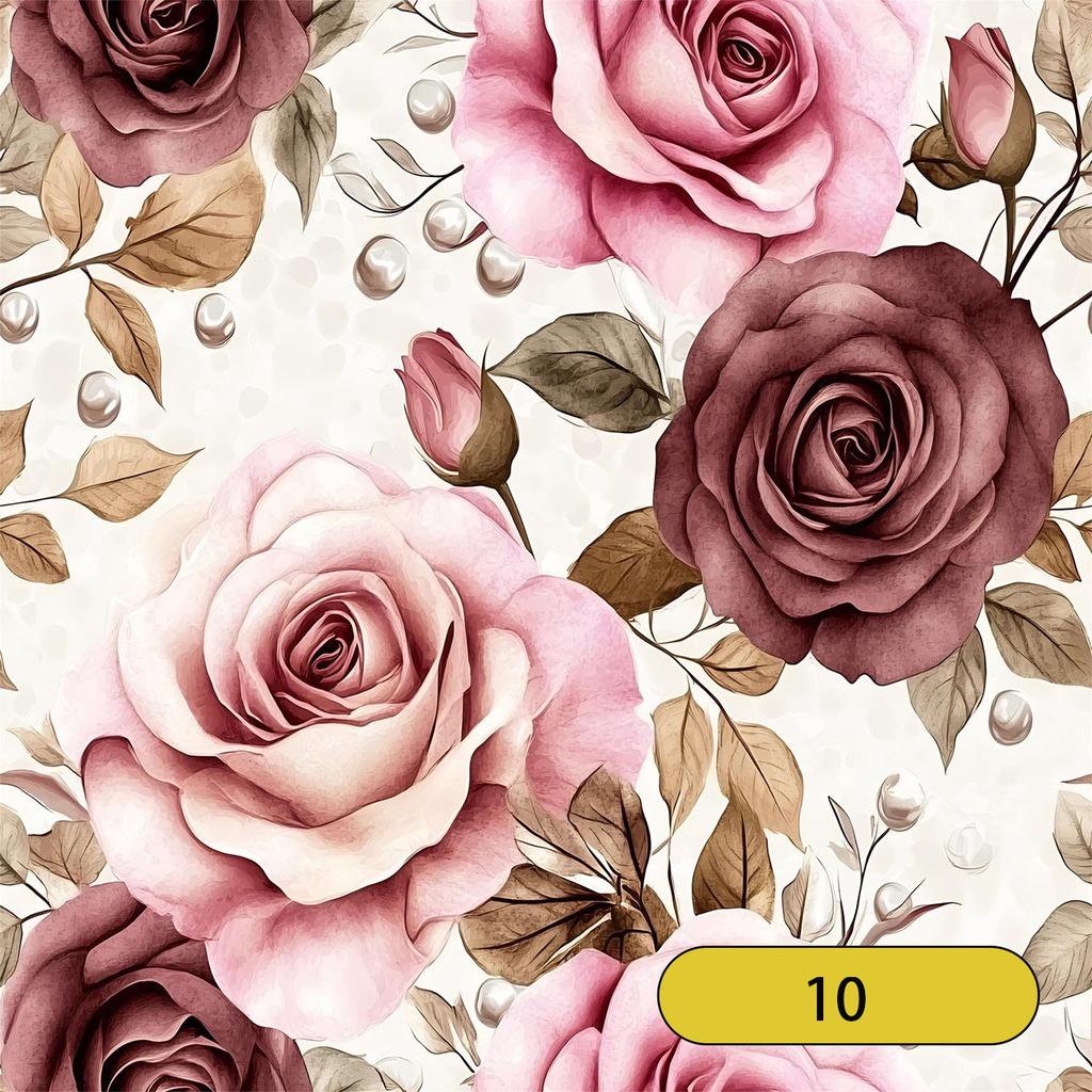 Vintage Blumen selbstklebende Tapete Aluminiumfolien-Rückseite Wasserdicht Abziehbar und Aufklebbar Wandaufkleber für Wohnzimmer Küche Badezimmer Heimdekoration
