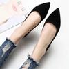 Popular flat shoes women's black low-heeled pointed 2025 summer versatile new shallow mouth comfortable casual work shoes
