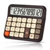 Pendancy Calculator 12 Digits Retro Cute Basic Extra Large LCD Display Buttons Office School Home Use