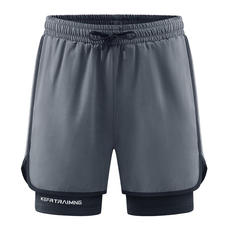 Unisex Quick-Dry Two-Piece Style Summer Sports Shorts for Running and Training