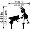 Black Metal Ant Garden Stakes Working Ant Garden Decor for Outside,2pcs